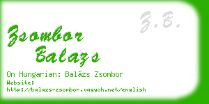 zsombor balazs business card