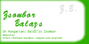 zsombor balazs business card